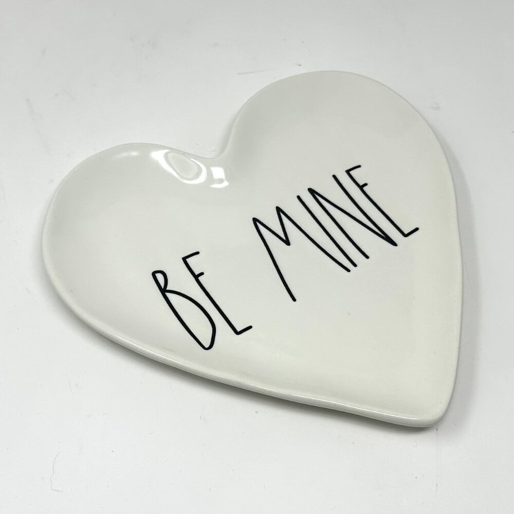 Rae Dunn BE MINE Heart Shaped Valentine Trinket Dish Super Cute!